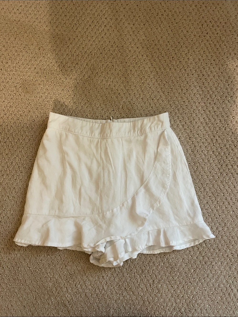 Altar'd State White Ruffle Skort